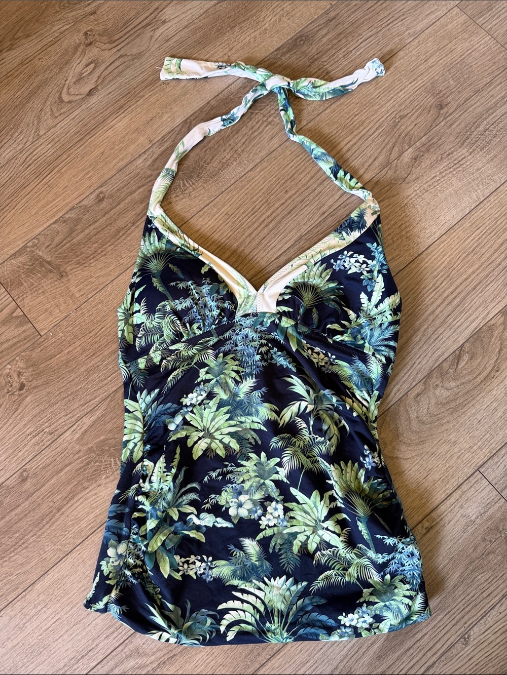 New Tommy Bahama reversible Mare palm tankini top small